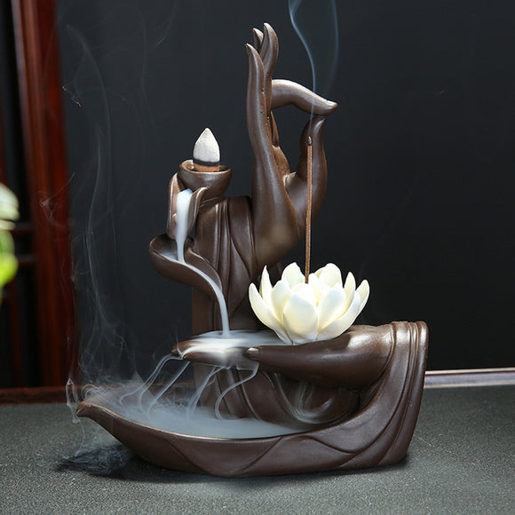 Lotus incense burner