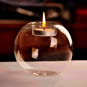 Crystal Glass Candle Holder